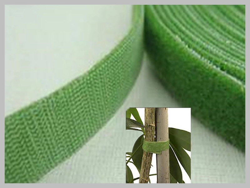 Green Double Sided velcro Tape , Sticky hook loop tape custom printed