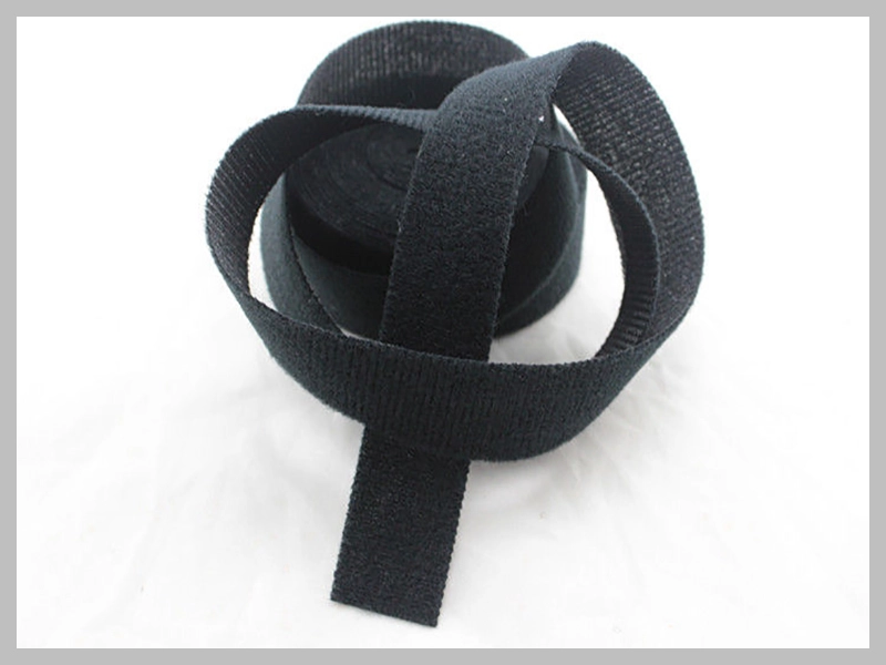 Black Magic Tape Soft Nylon Loop velcro Fabric For Baby Diapers , Comfortable