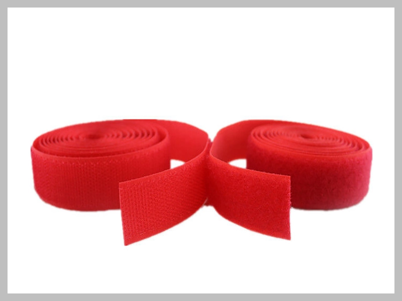 Red 2 Inch Wide Sew On hook and loop Straps why is velcro called velcro Roll For Medical , Eco - friendly