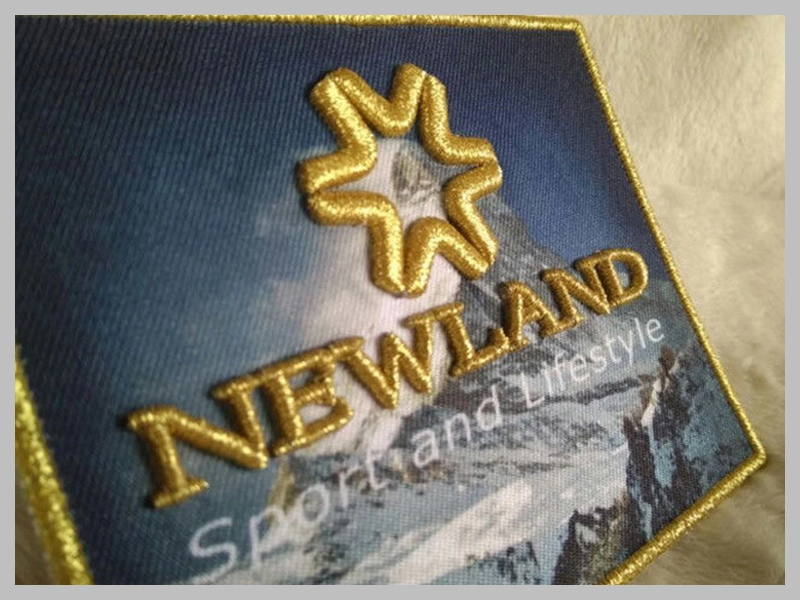 3D Raised Logo Woven Sew-On Cloth Badges