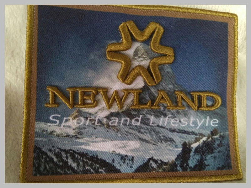 3D Raised Logo Woven Sew-On Cloth Badges Thumb