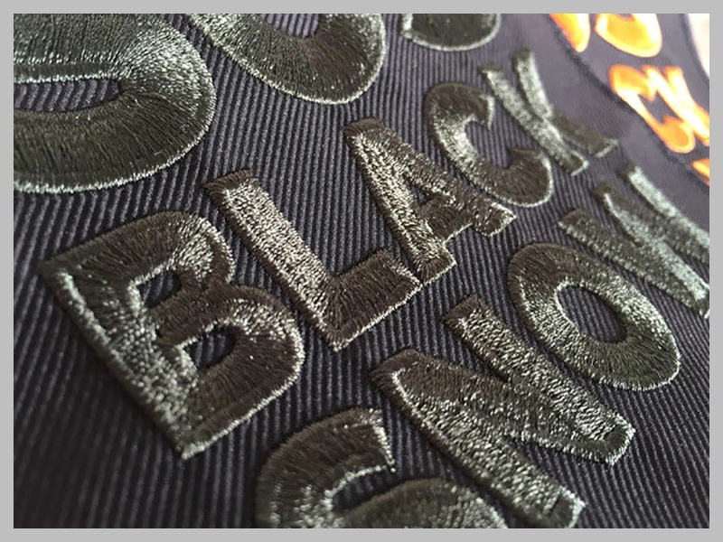 3D Raised Logo Woven Sew-On Cloth Badges Thumb