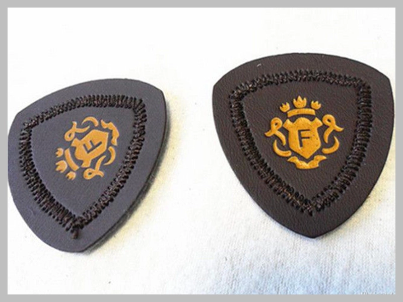Fashion Iron-On Embroidered Leather Patches Thumb