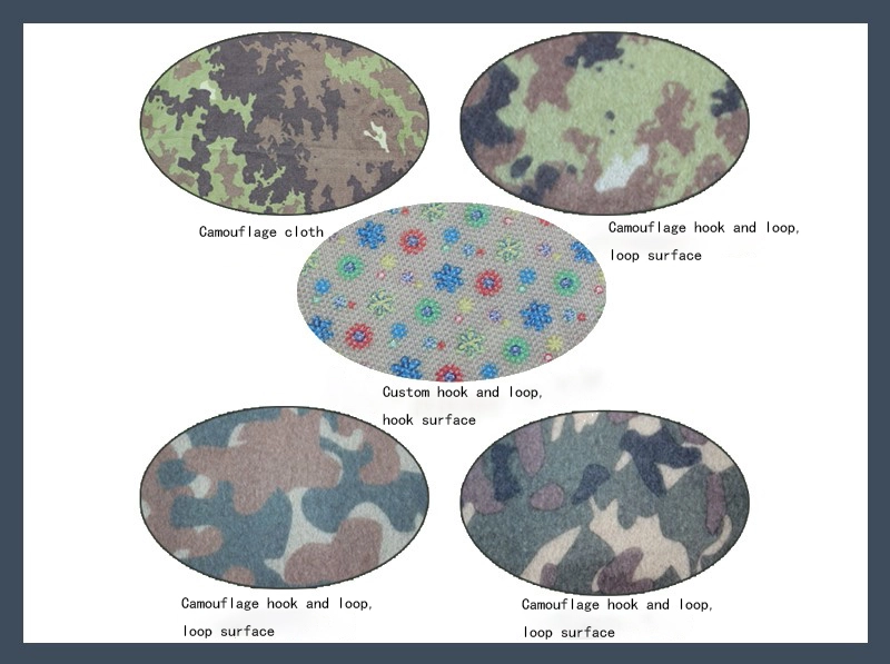 Camouflage Printed Hook and Loop Fastener Tape Thumb