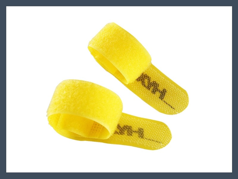 Yellow Q-Type Hook and Loop Cable Ties Thumb