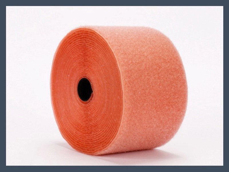 Orange Wholesale Soft Nylon Loop Fabric