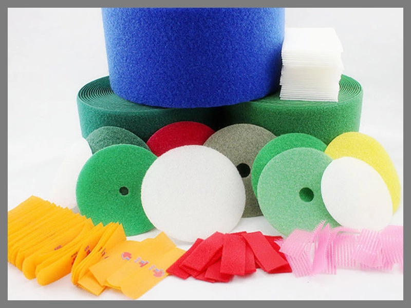 Colored Polyester Sew-On Hook and Loop Dots