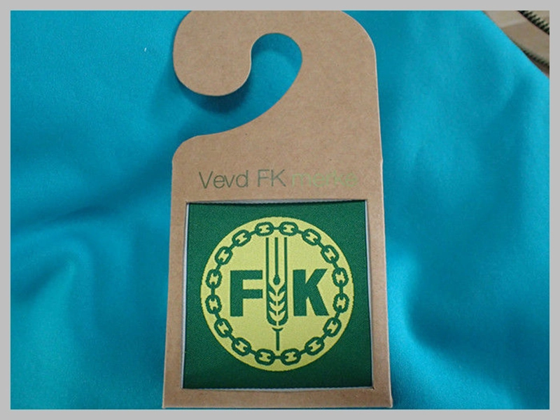 Woven Clothing Label with Hanger Loop Thumb