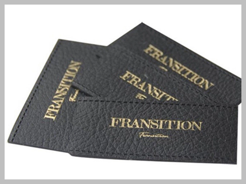 Recycled Jeans PU Leather Embossed Logo Patch