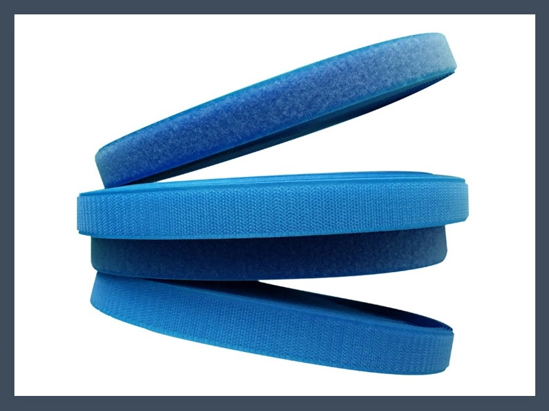 Blue Polyester Hook and Loop Fastener Tape