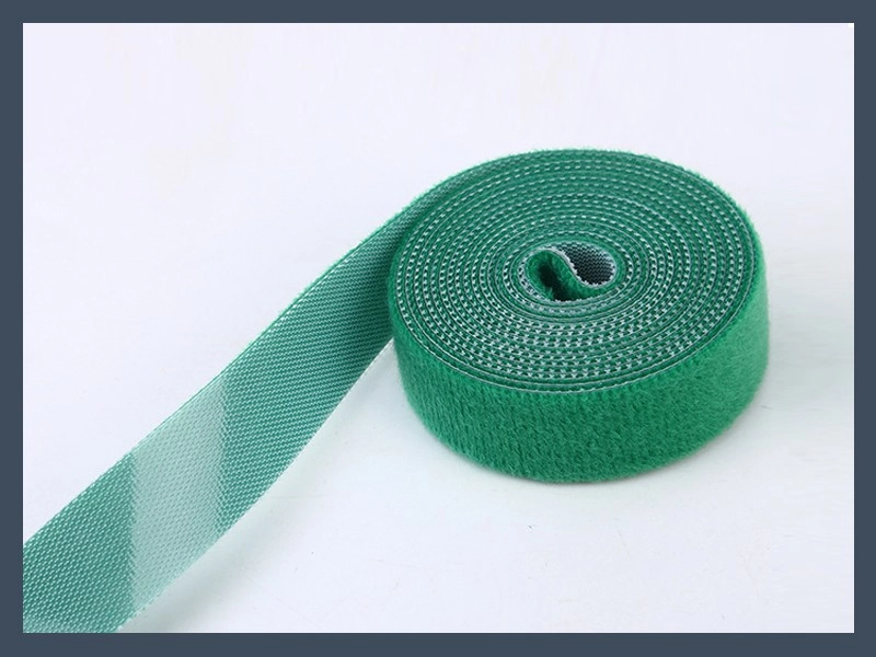 Green Back-to-Back Cable Management Ties Thumb