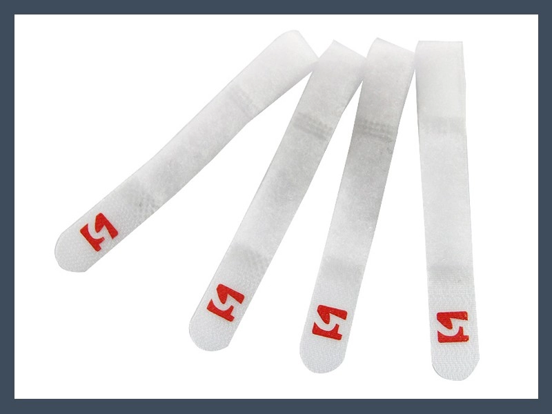 White Q-Type Hook and Loop Cable Ties