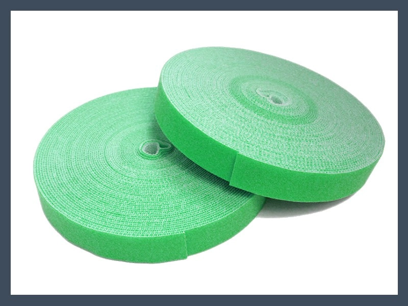 Green Back-to-Back Hook and Loop Cable Tie Thumb