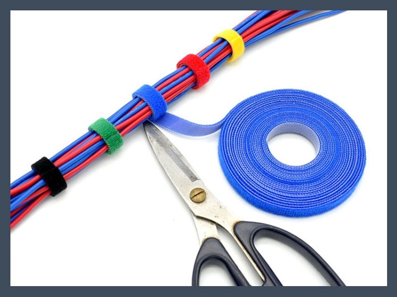 Colored Back-to-Back Cable Management Ties