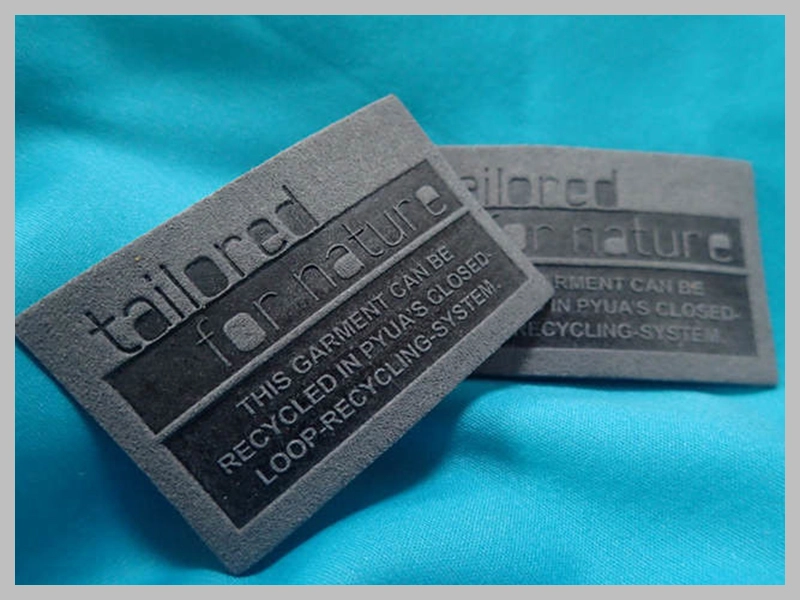 OEM Custom Printed Embossed Jeans Leather Patch Thumb