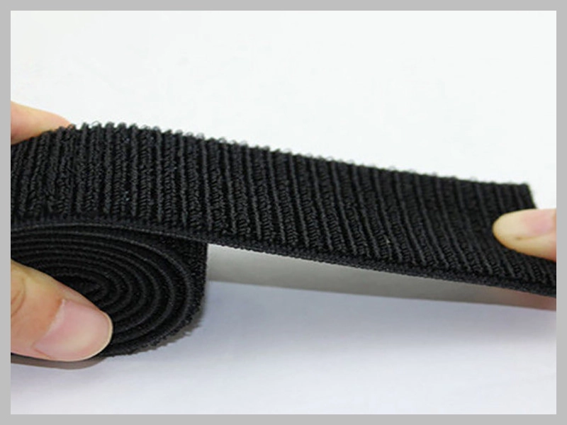 Adhesive-Backed Reusable Elastic Hook and Loop Strap