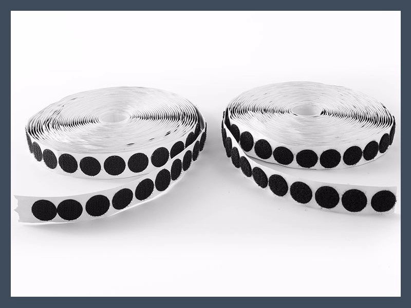 Round Adhesive-Backed Hook and Loop Coins Thumb