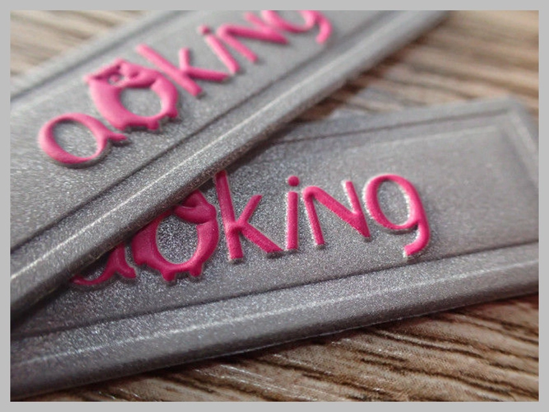 Embossed 3D PVC Logo Patches on Felt Fabric