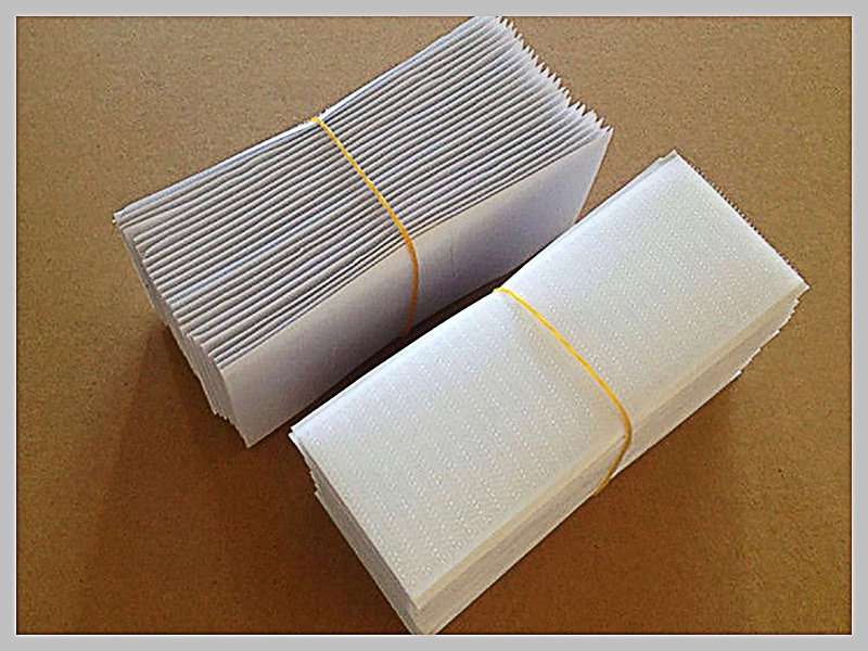 White Square-Shape Self-Adhesive Hook and Loop