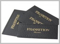 Recycled Jeans PU Leather Embossed Logo Patch