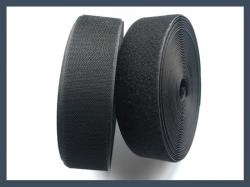 Black Nylon-Polyester Blend Hook and Loop