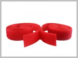 2-Inch Red Sew-On Hook and Loop Straps for Medical Use