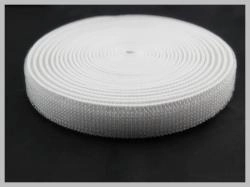 White Sew-On Elastic Loop Tape Roll