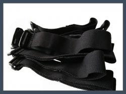 Black Buckle-Style Hook and Loop Cable Ties