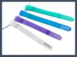 Colored Q-Type Hook and Loop Cable Ties